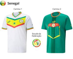 senegal Uniformes do Senegal para a Copa do Mundo de 2022 — Foto: Divulgação