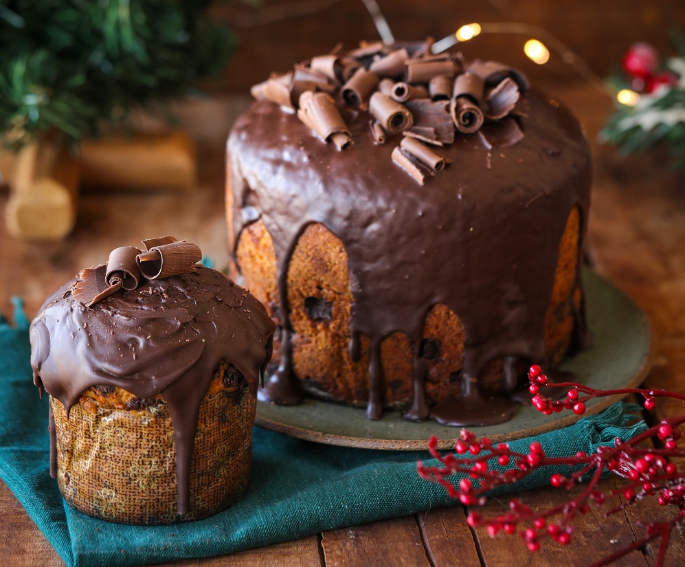 Chocotone vegano com cobertura de chocolate – Cacau Vanilla Chocotone vegano com cobertura de chocolate - Cacau Vanilla