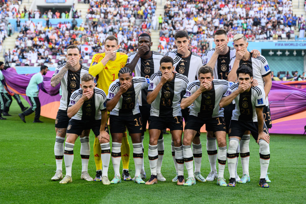 seleção alemã em protesto na copa do mundo do catar