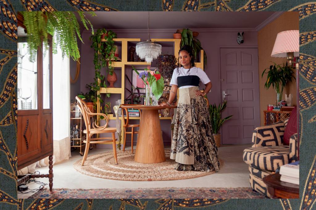 Luiza Brasil e a ousadia de um apartamento de texturas e estampas