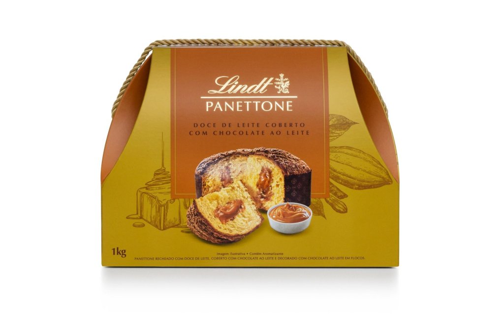 Panettone Doce de Leite coberto com Chocolate ao Leite - Lindt