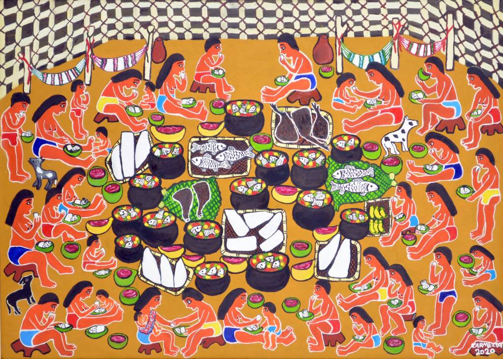 Exposição Itaú Cultural Obra de Carmézia Emiliano, exposta no Itaú Cultural de São Paulo.