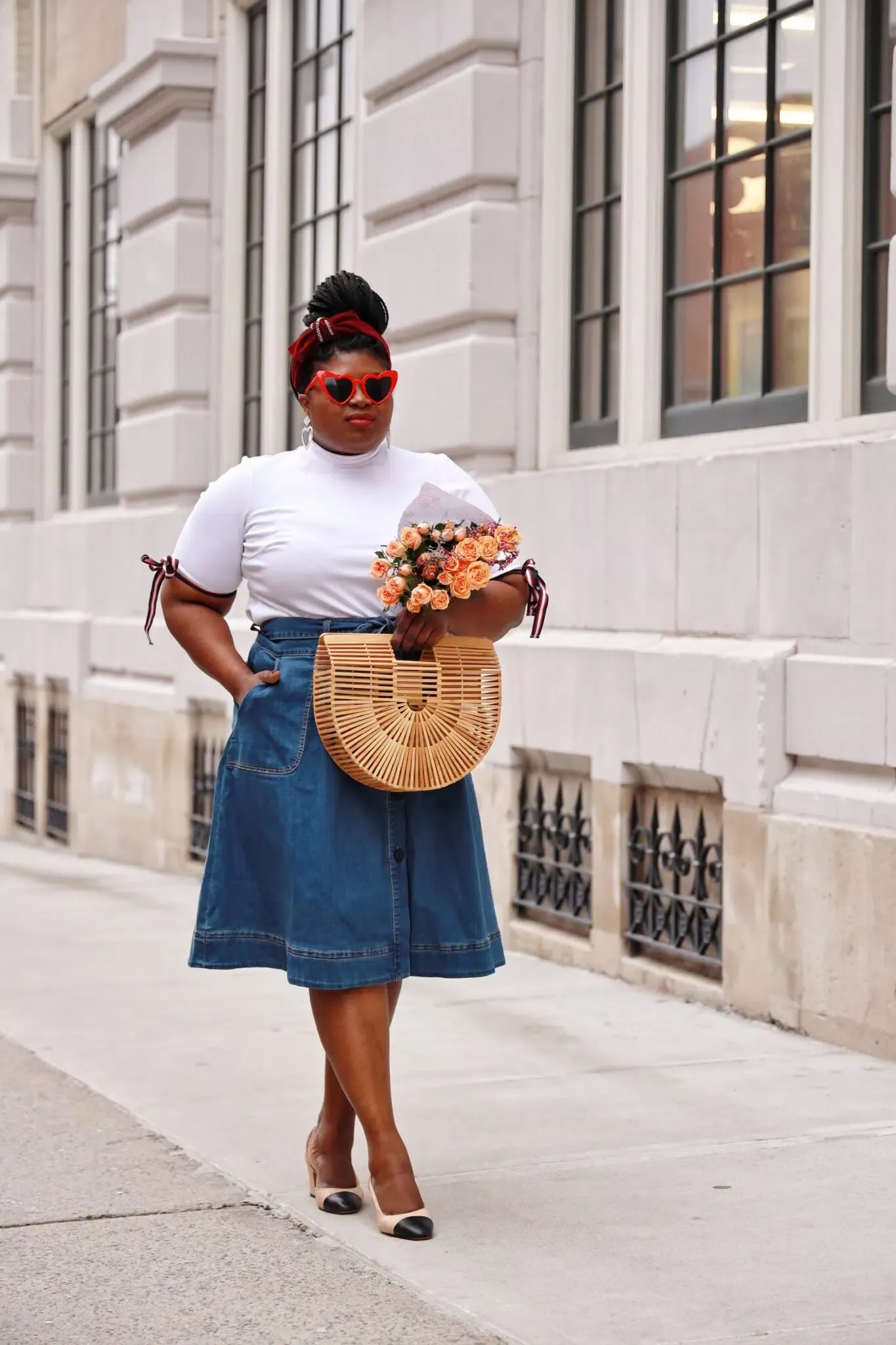 Look trabalho saia store midi