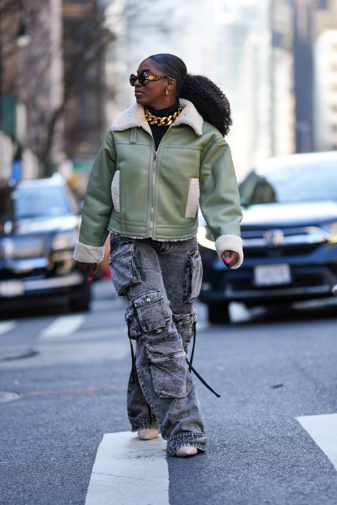 street style new york fashion week - calça cargo