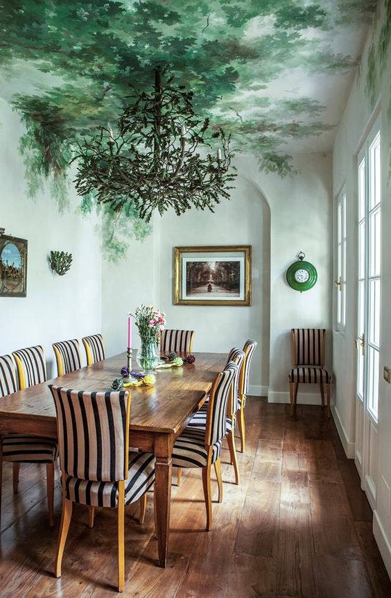 floral print ceiling