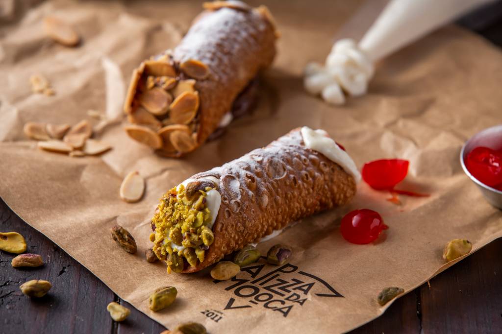 Cannoli – A Pizza da Mooca As opções de cannoli d'A Pizza da Mooca