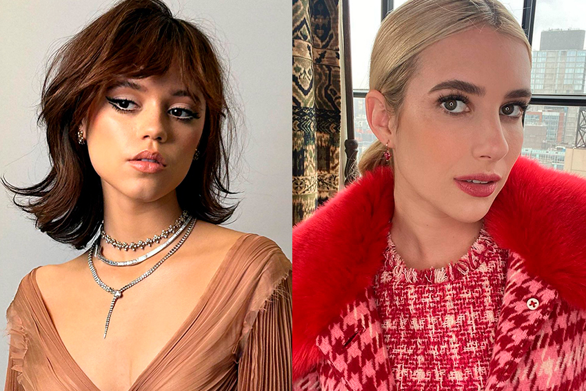 jenna-ortega-emma-roberts-cabelo-comedia-romantica Cabelo de comédia romântica: dicas de como se jogar na nova trend