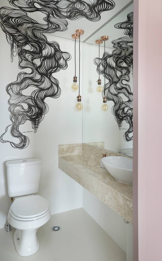 lavabos-decorados-desenho-artistico Lavabos decorados: dicas para ousar na decoração