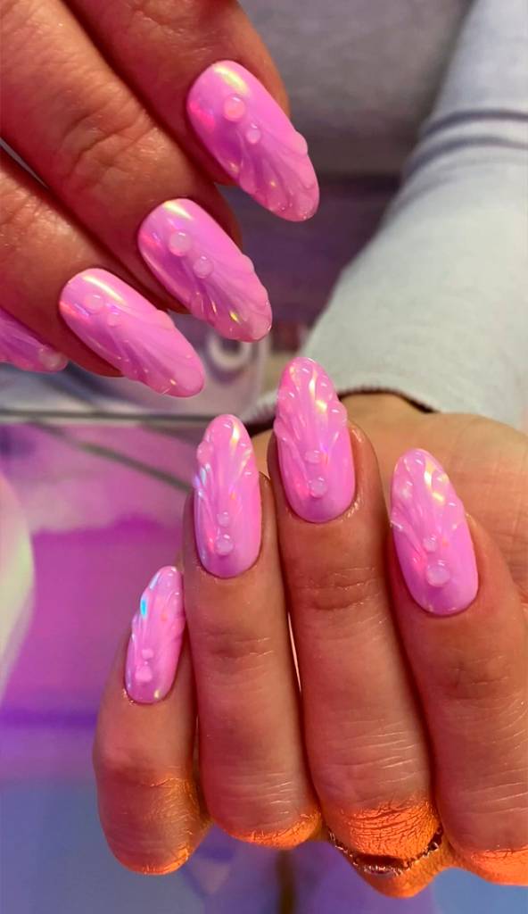 unhas-decoradas-rosa-metalico-1 Inspiração de unhas decoradas rosa metálico.