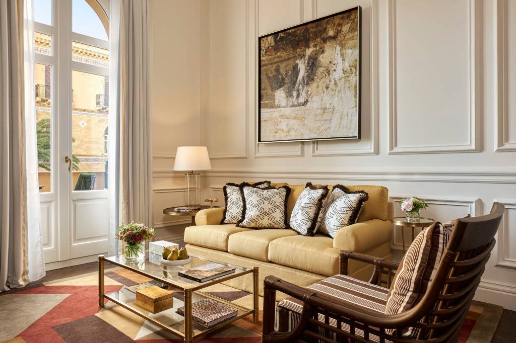 Uma das suítes do Villa Igiea, hotel de luxo em Palermo Uma das suítes do Villa Igiea, hotel de luxo em Palermo