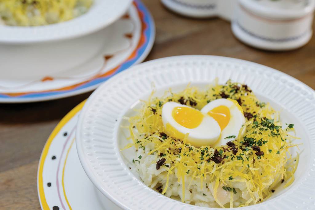 Receita de risoto de bacalhau à brás