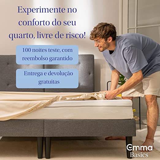 cama de hotel em casa - Colchão Emma® Duo Comfort Queen