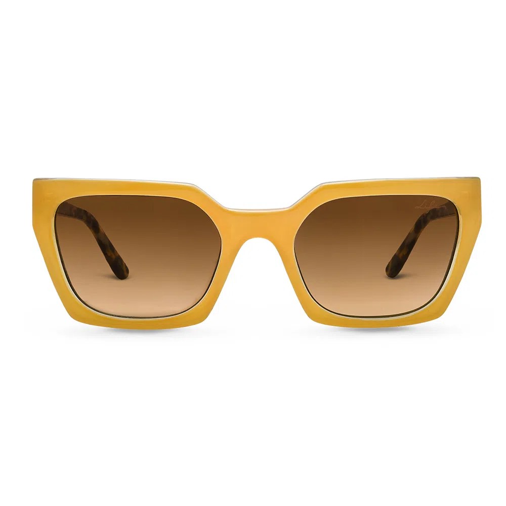 óculos de sol amarelo