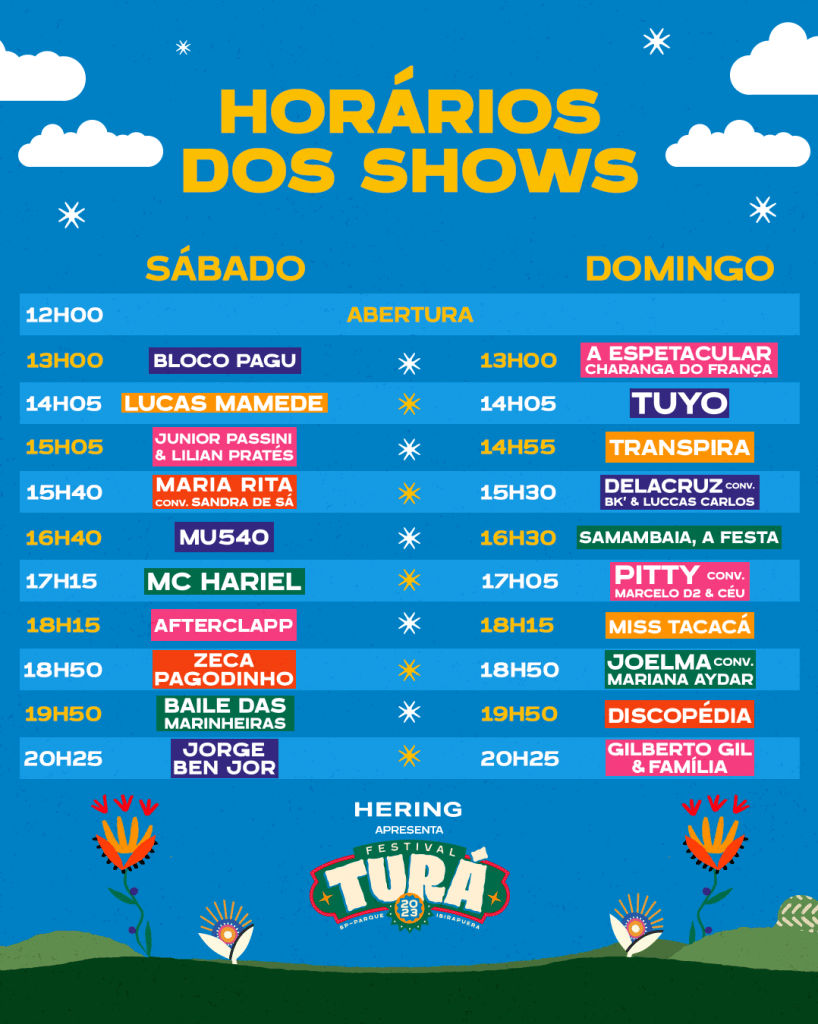 tura-horarios-dos-shows-lineup Festival Turá anuncia horários dos shows e dá mais detalhes sobre apresentações