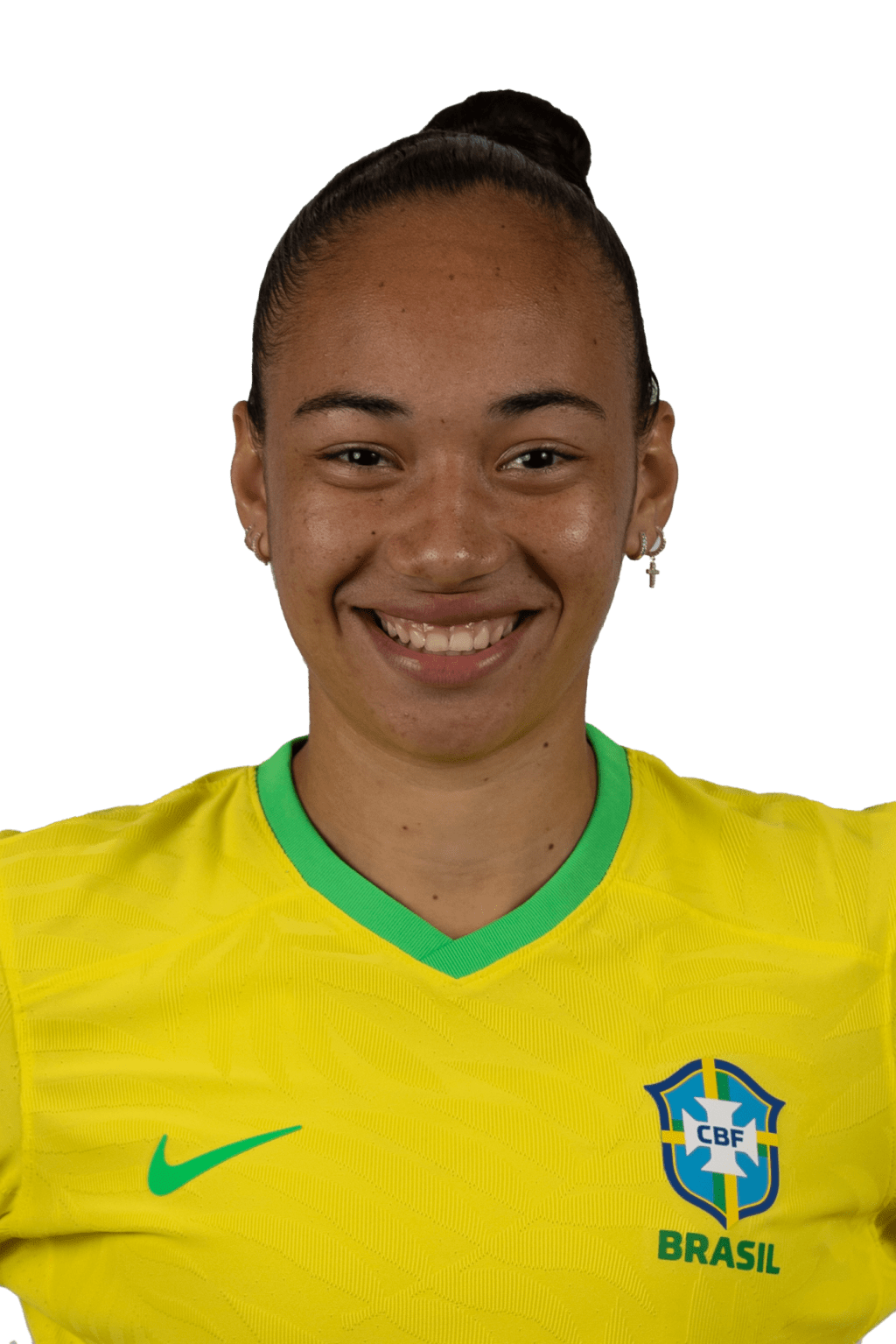 Aline, jogadora da seleção brasileira de futebol.