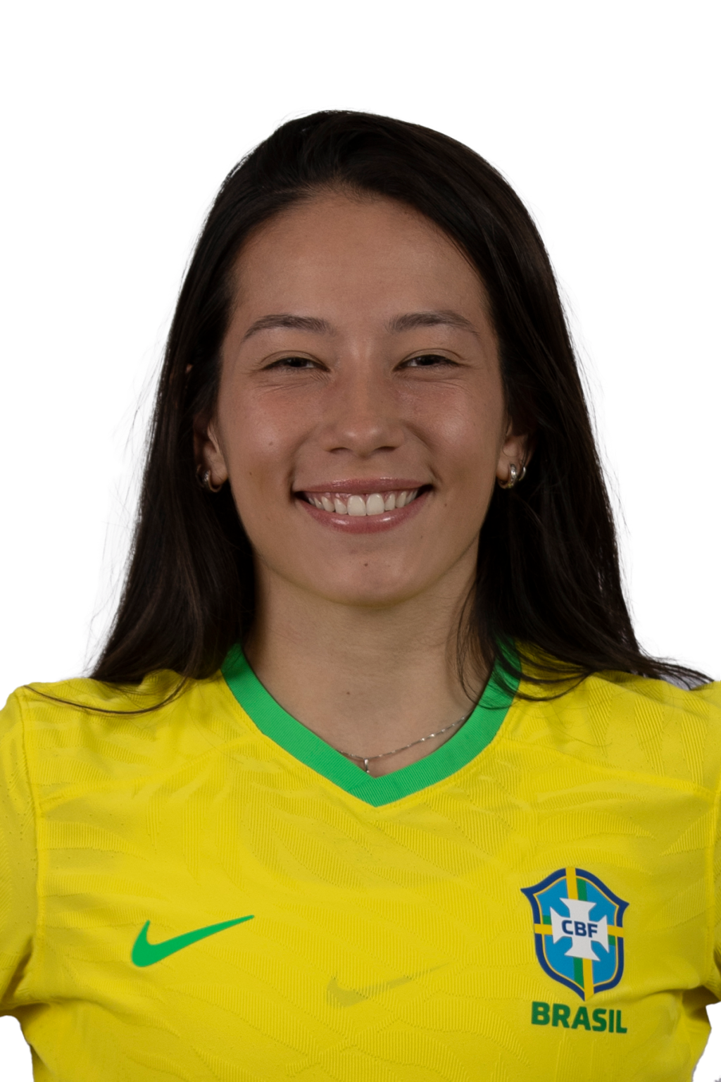 Bruninha, jogadora da seleção brasileira de futebol.