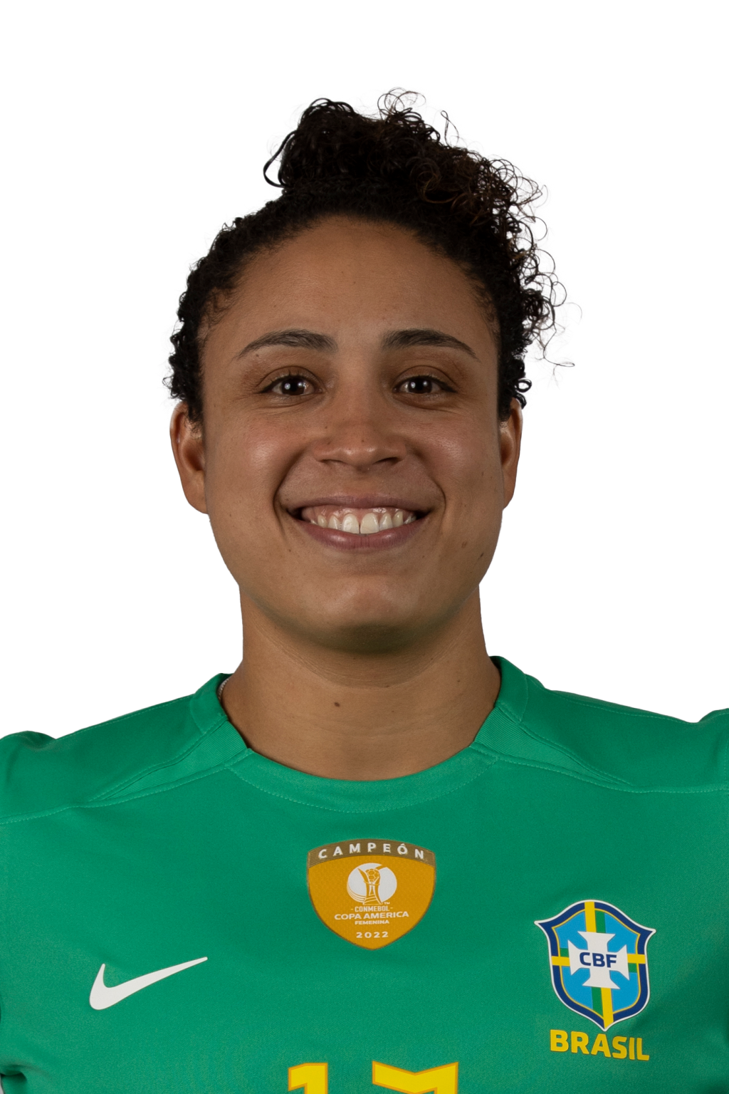 Leticia Izidoro_3x4_SEM FUNDO Leticia Izidoro, jogadora da seleção brasileira de futebol.