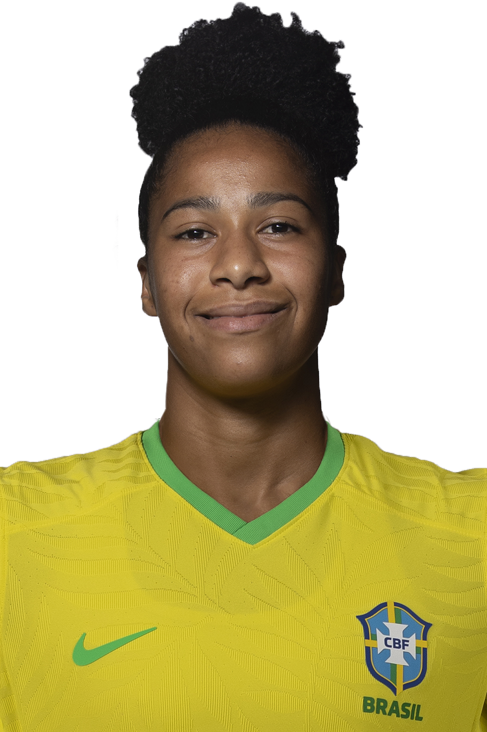 Tainara_3x4_SEM FUNDO Tainara, jogadora da seleção brasileira de futebol.