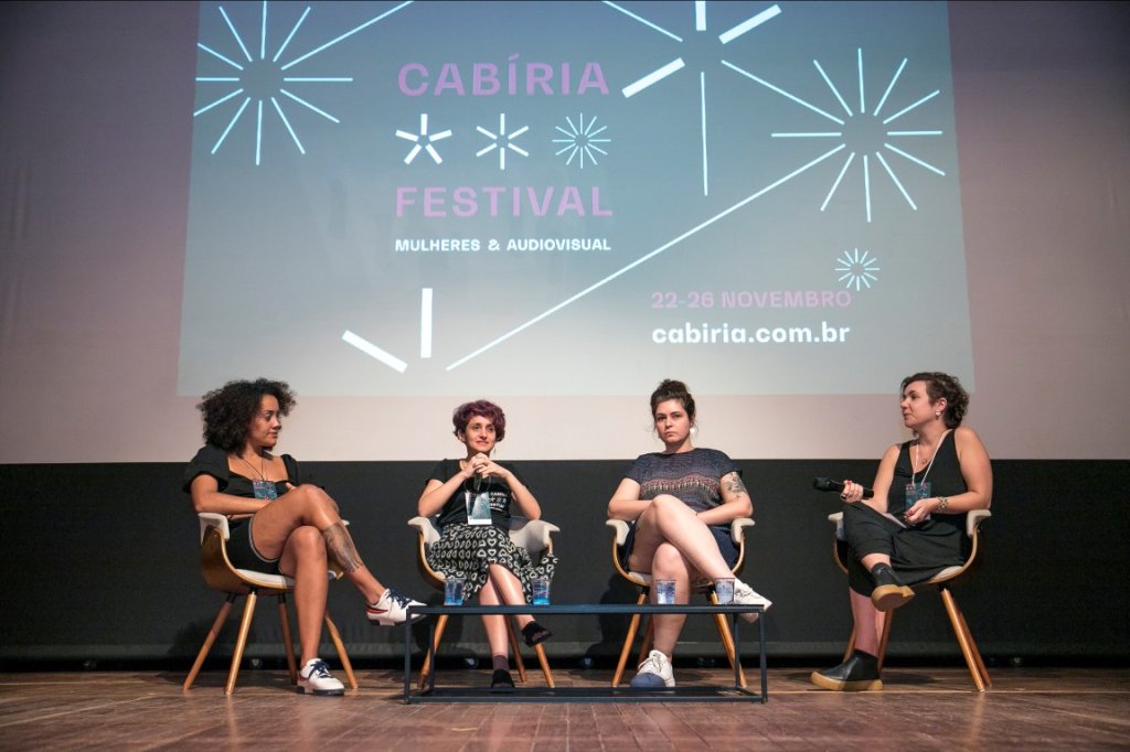 Mulheres debatem cinema no Cabíria Festival.