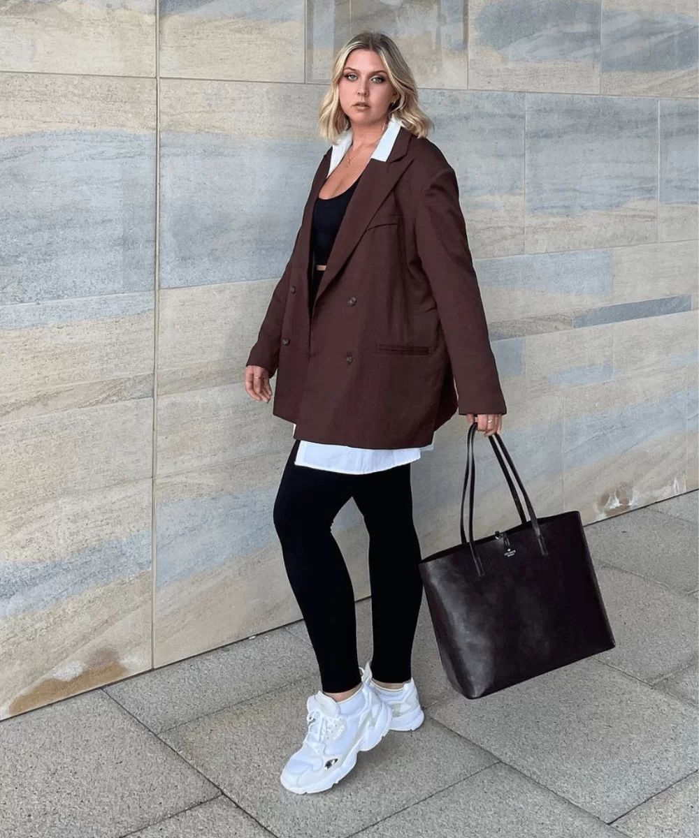 blazer-com-legging look com legging e blazer