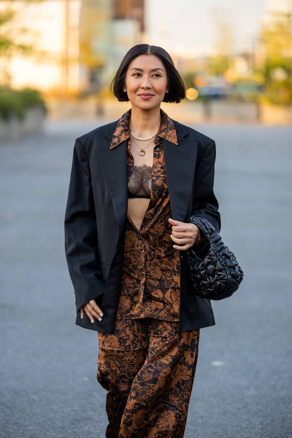 Street Style – September 2023 – New York Fashion Week Um belo mix de estampas