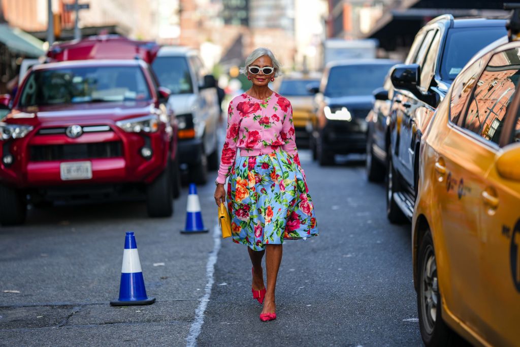Grece Ghanem atende ao desfile da Carolina Herrera, na New York Fashion Week
