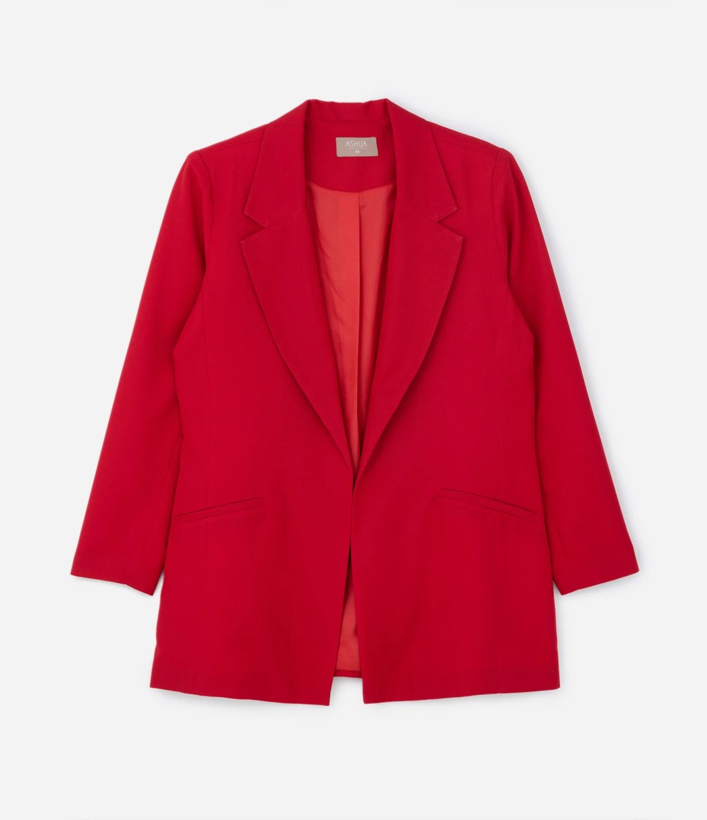 Blazer vermelho plus size