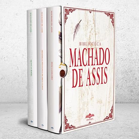 boxes de livros Biblioteca Machado de Assis