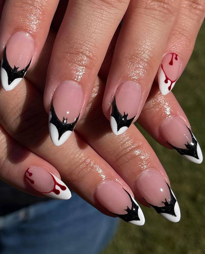 nail-art-halloween-morcegos nail-art-halloween-morcegos