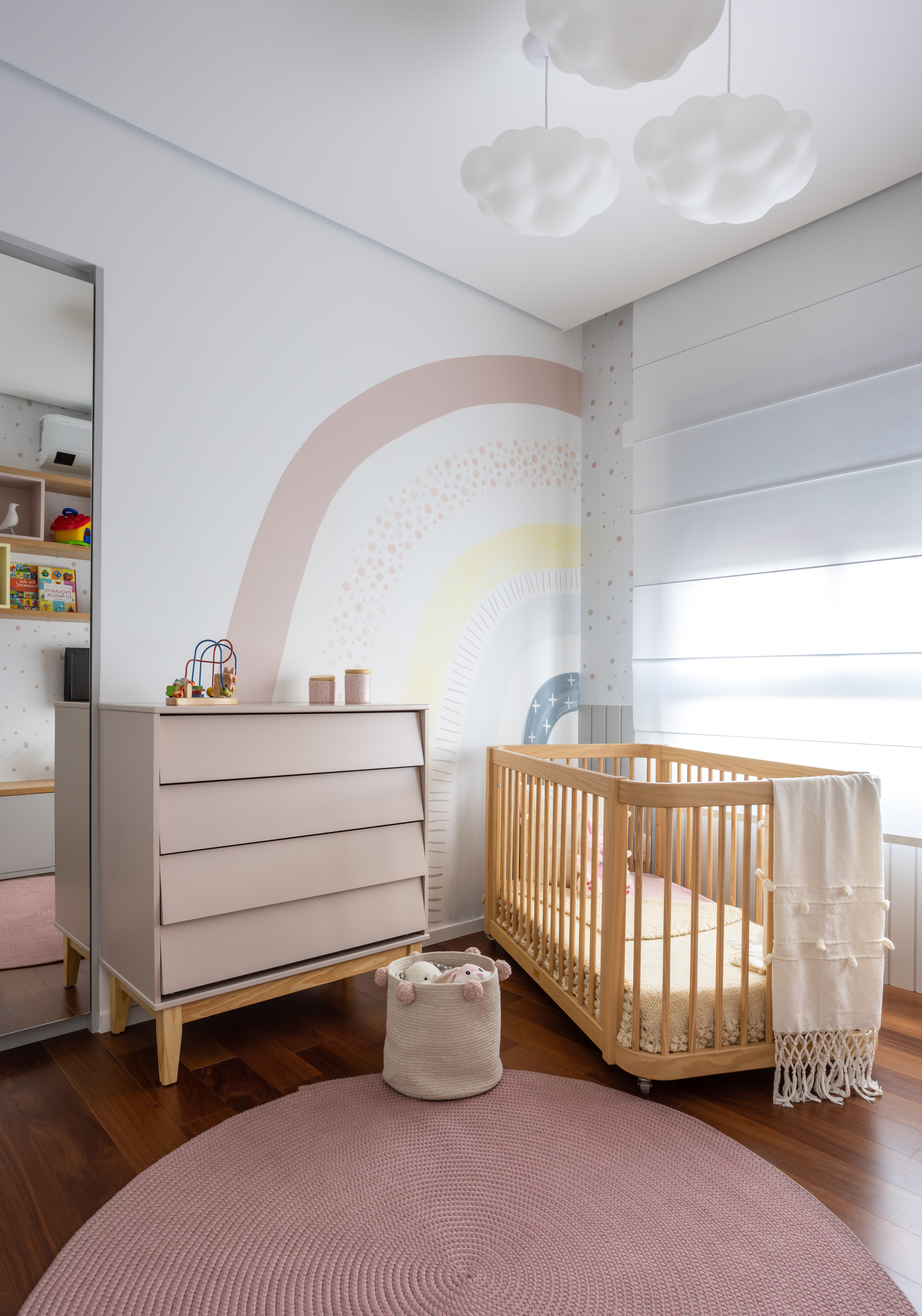 baby room with rainbow