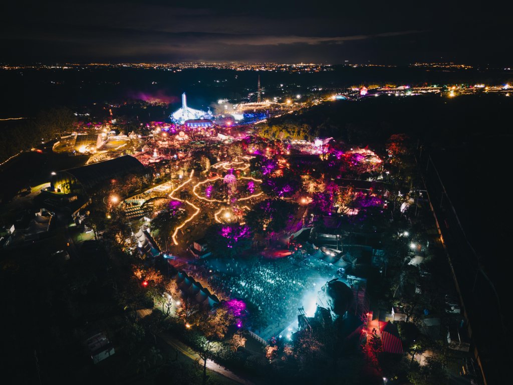 Vista aérea da Tomorrowland Brasil