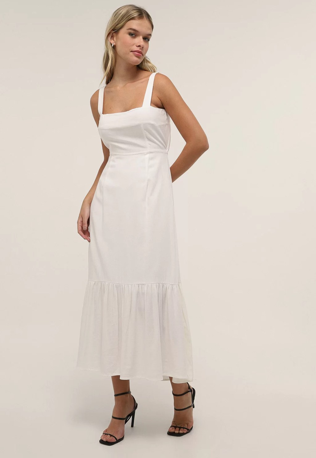 Vestido branco longo