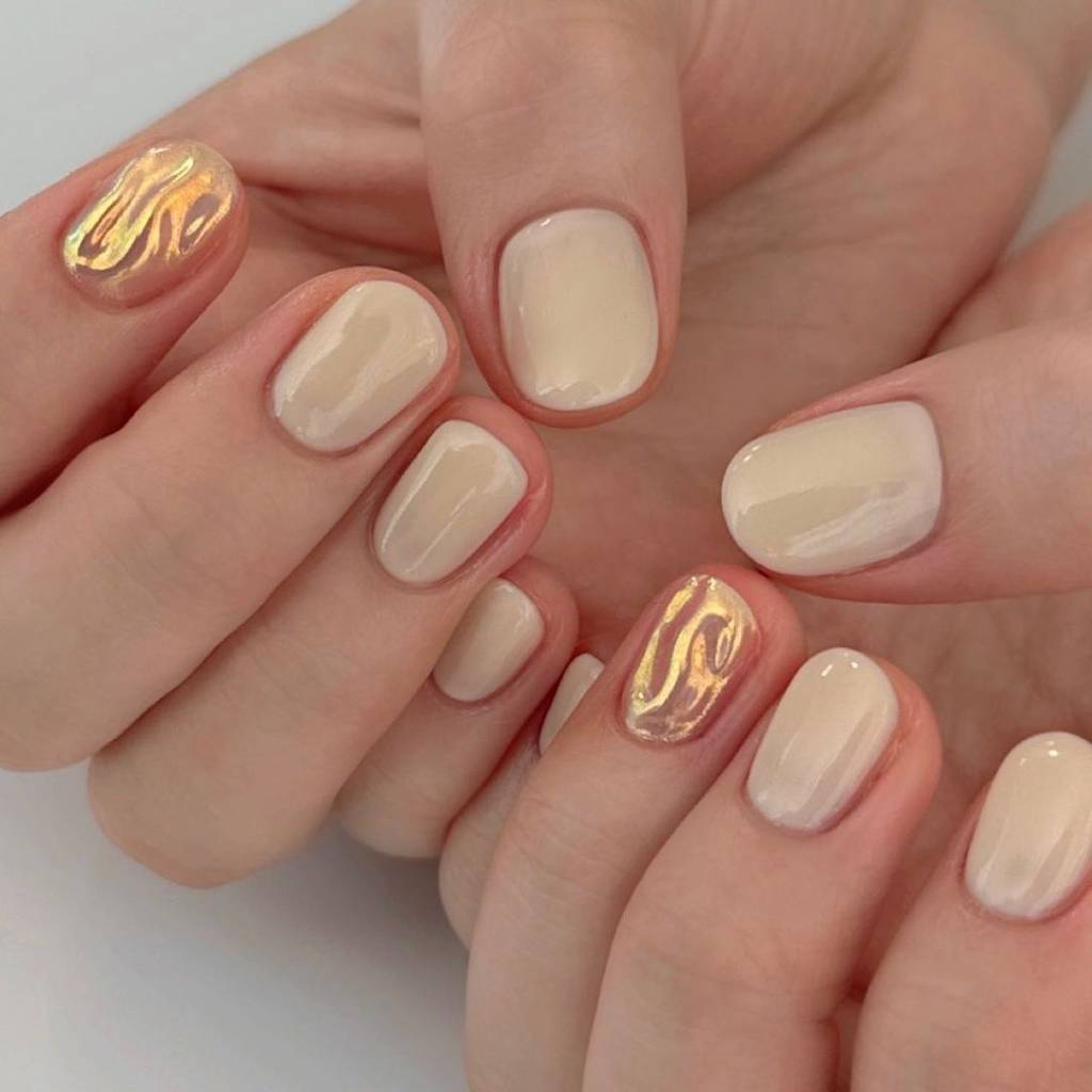 nail-art-chique Nail art com efeito marmorizado