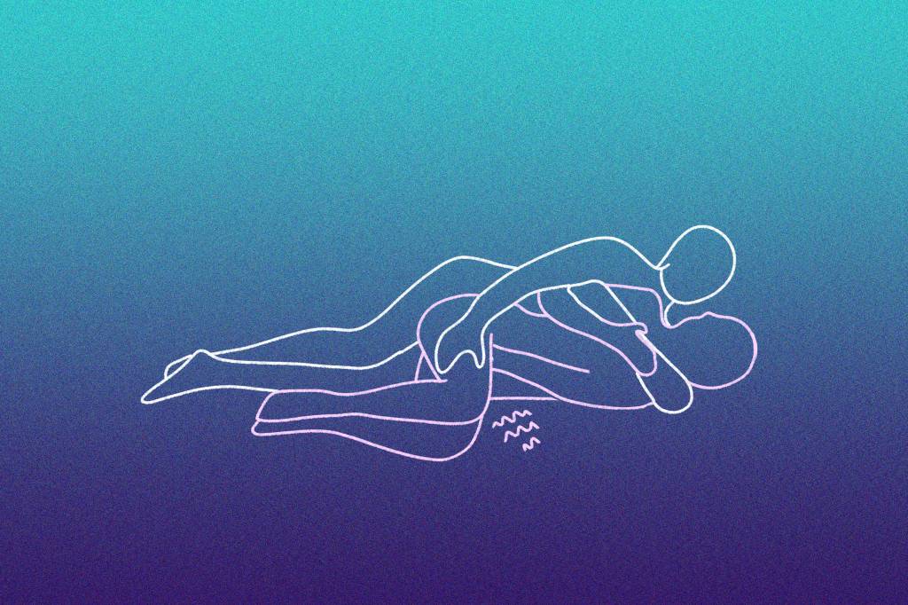 posições-para-testar-com-vibrador-2 A posição de ladinho facilita o controle do vibrador