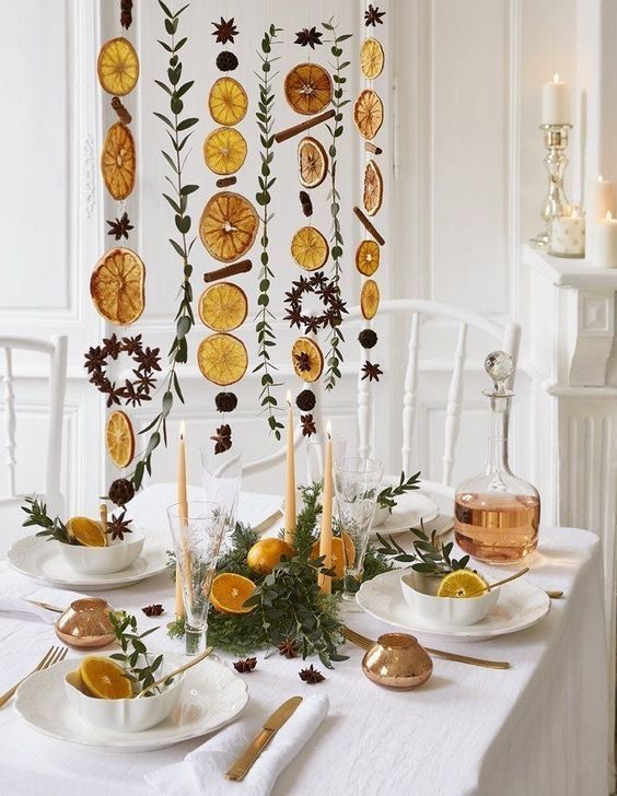 Decoração de Natal com frutas Decoração de Natal com frutas