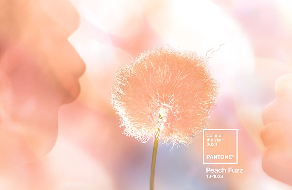PANTONE 13-1023 Peach Fuzz é a cor do ano de 2024 da Pantone