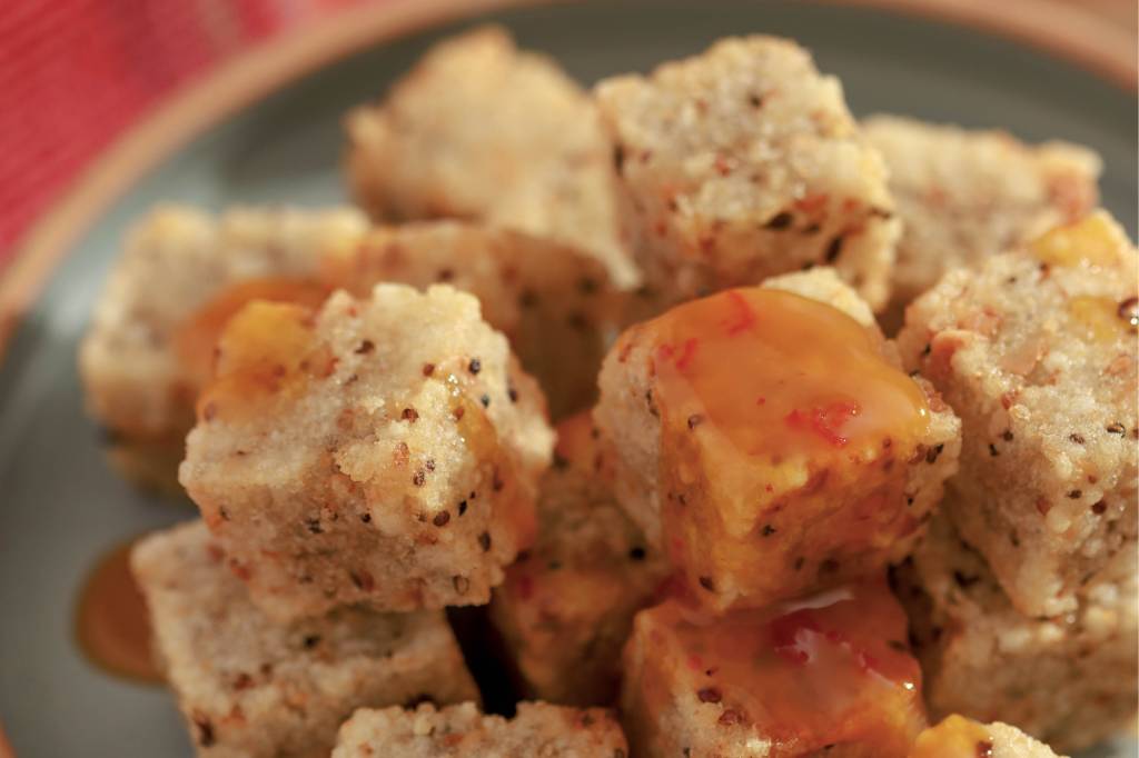 Receita de Dadinhos de Tapioca Vegano, de Rodrigo Oliveira do Mocotó