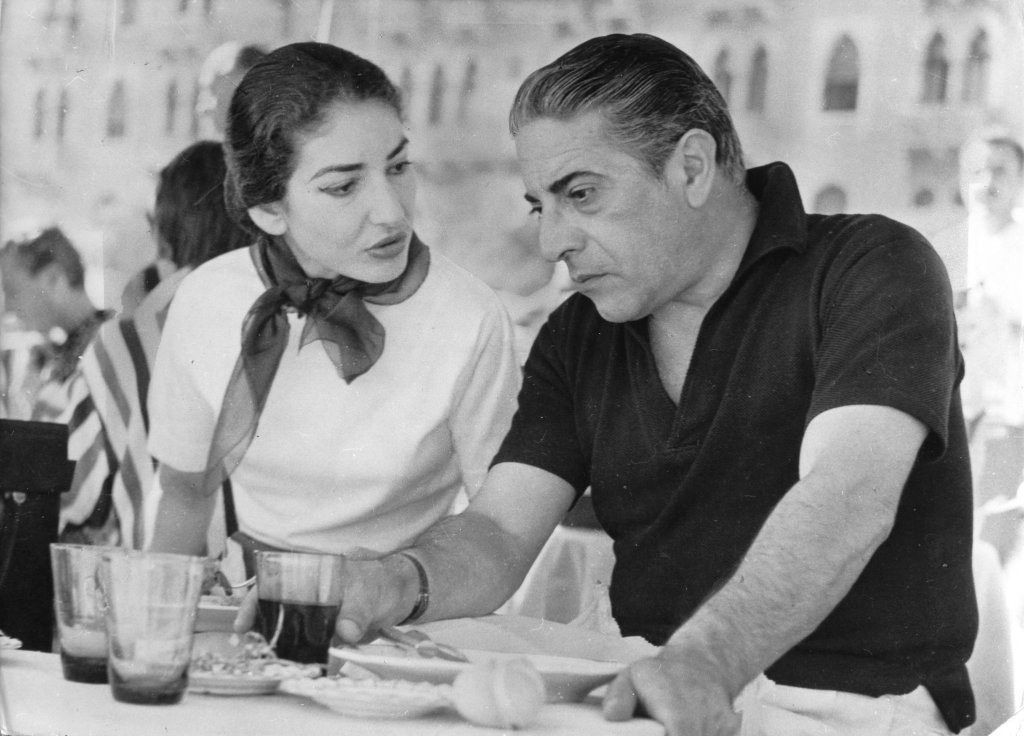 Maria Callas e Aristoteles Onassis em 1957.
