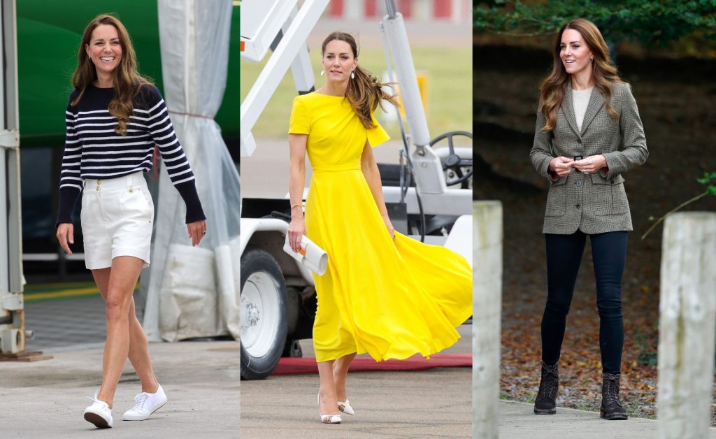 Três looks de Kate Middleton
