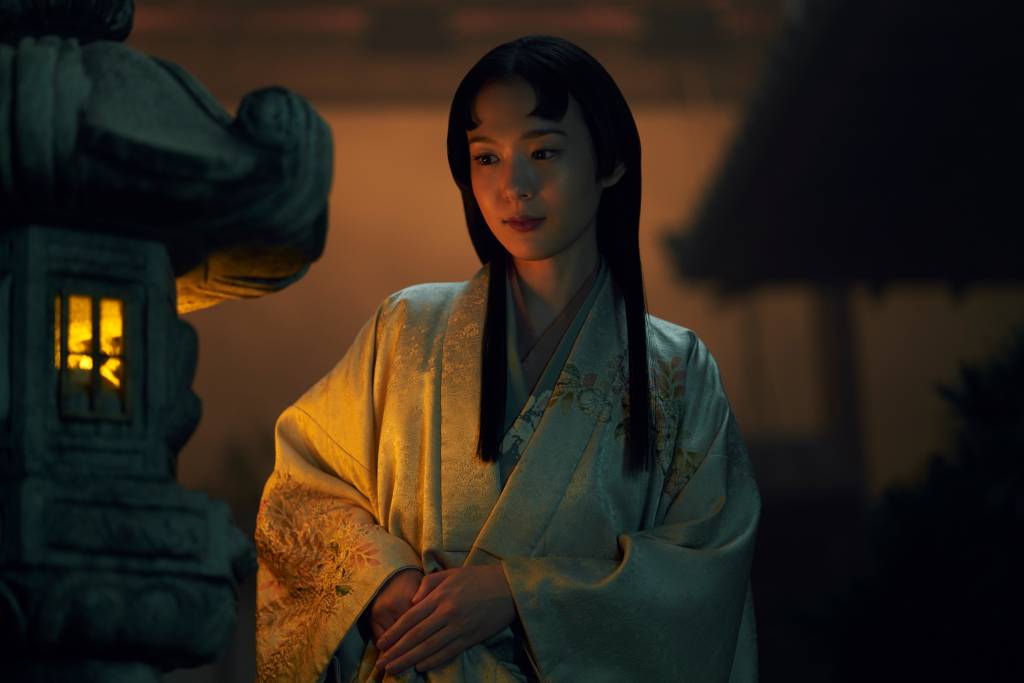 “SHŌGUN” — Pictured: Moeka Hoshi as Usami Fuji. CR: Kurt Iswarienko/FX Usami Fuji série xógum 2024