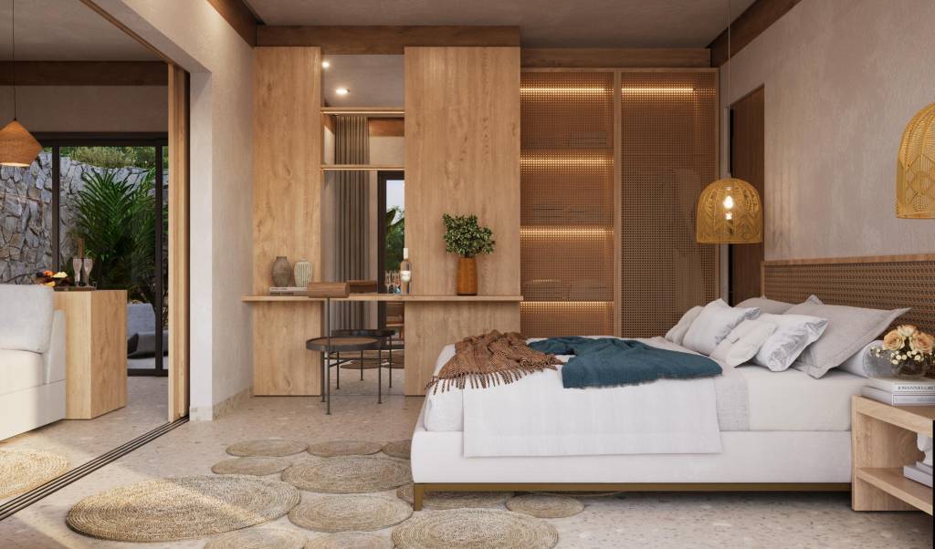 Acomodação do Resid Club & Hotels – Nas Rocas. Detalhes de uma das acomodações da unidade de Búzios, Nas Rocas, do Resid Club & Hotels