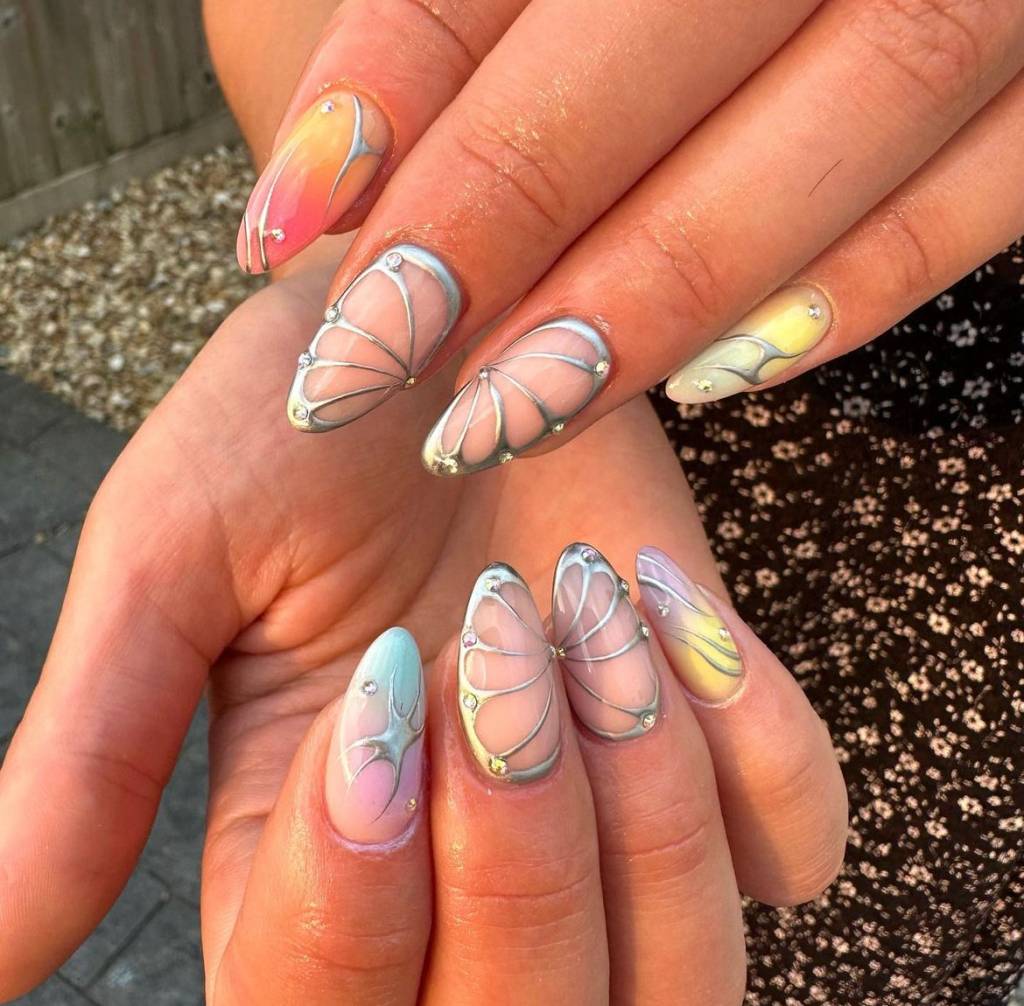 nail-arts-de-borboleta-2 nail art de borboletas