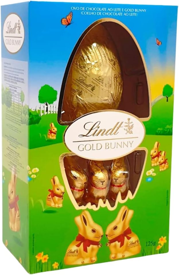 Ovo de Páscoa Lindt com Coelhos de Chocolate, 125g