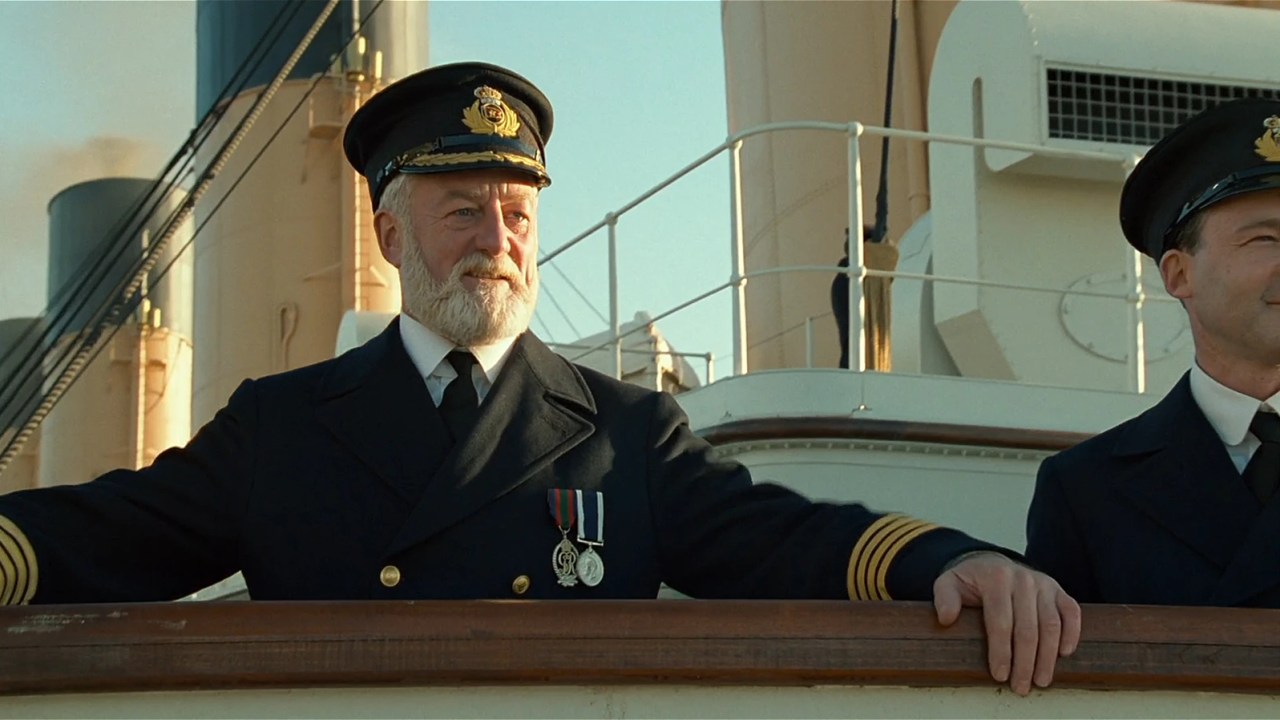 Bernard Hill em "Titanic"