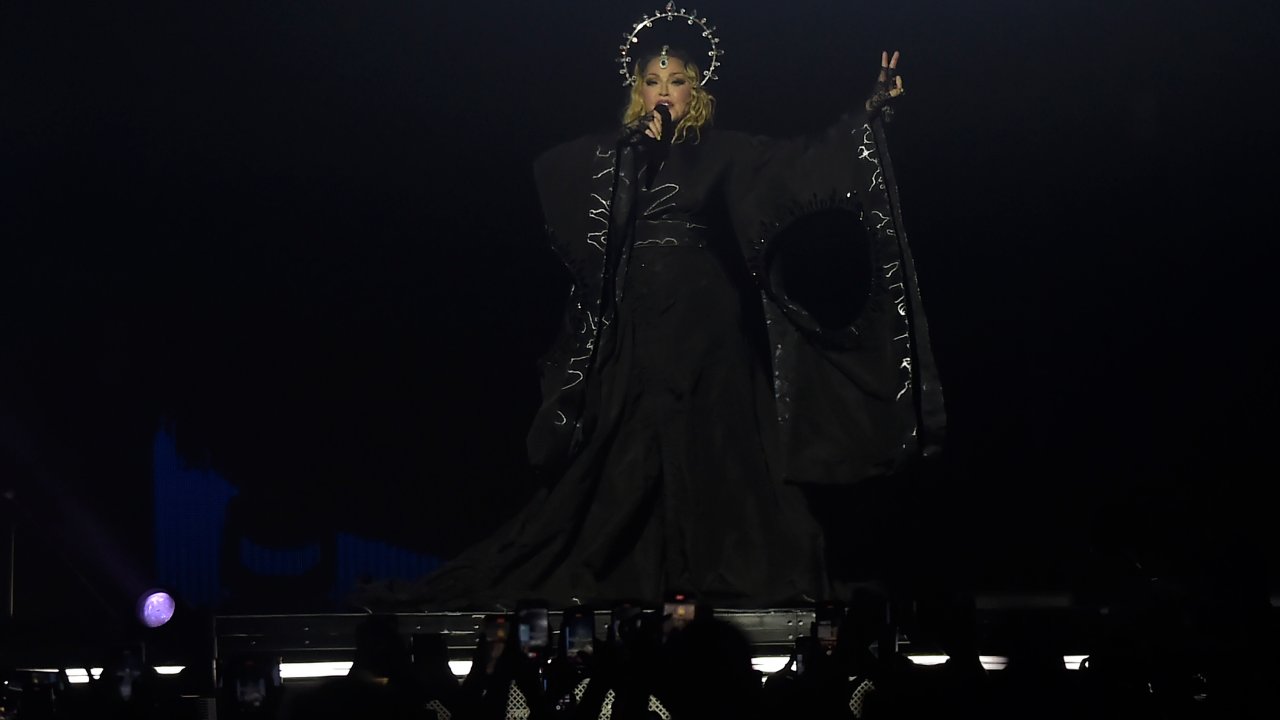 Madonna no show realizado no Rio de Janeiro.