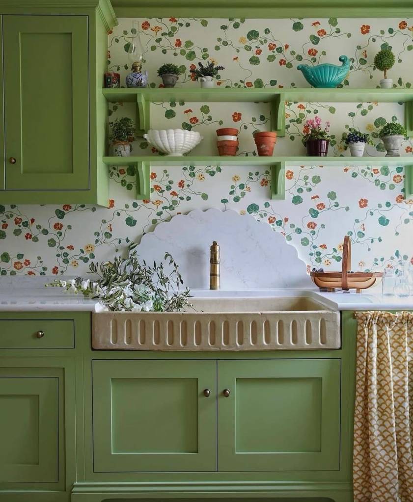 papel-de-parede-florido-ambientes-para-te-inspirar-cozinha papel de parede florido inspirações