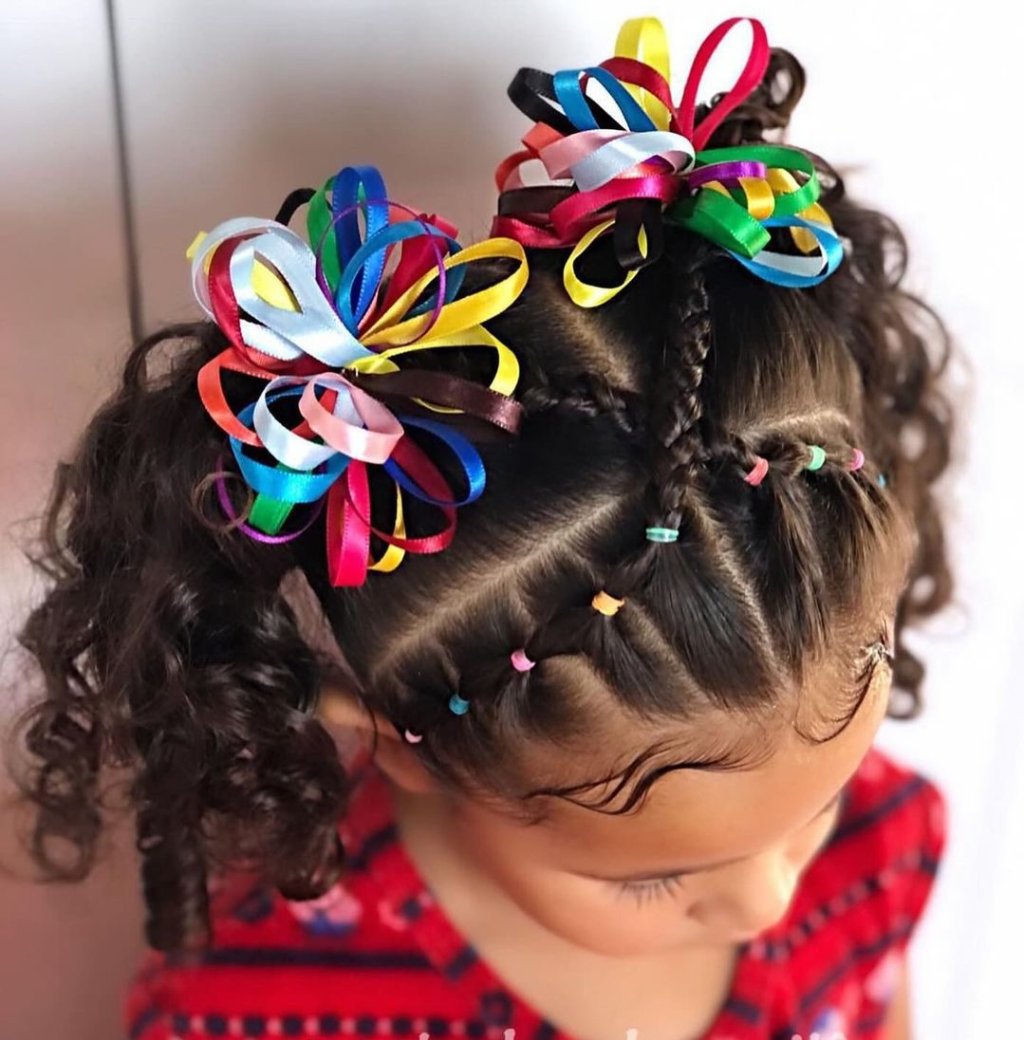 Penteados usados por crianças em festas juninas