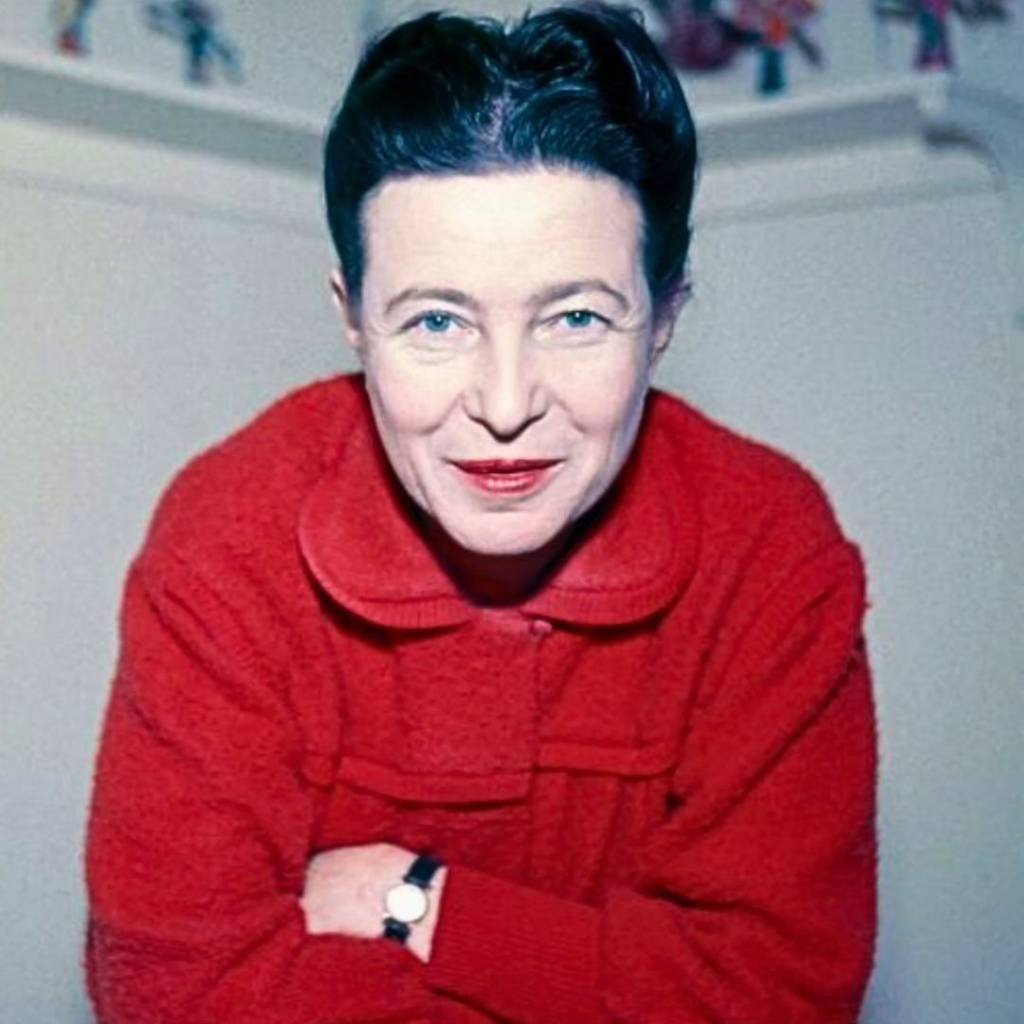 A filósofa Simone de Beauvoir (1908-1986)