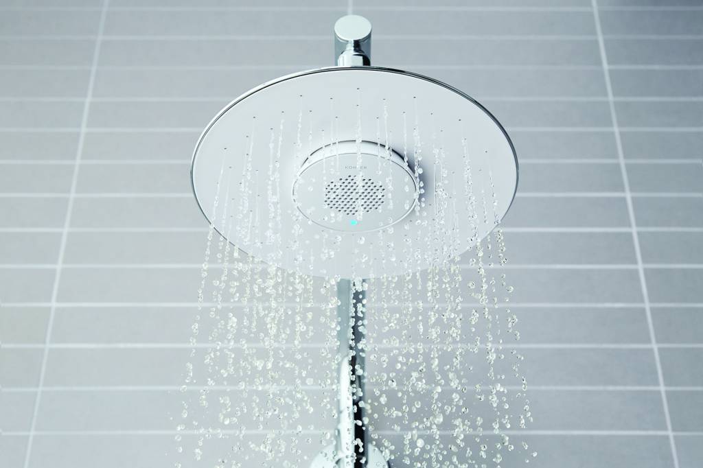 2. Chuveiro Moxie – Foto Divulgação Kohler choveiro moxie com bluetooth