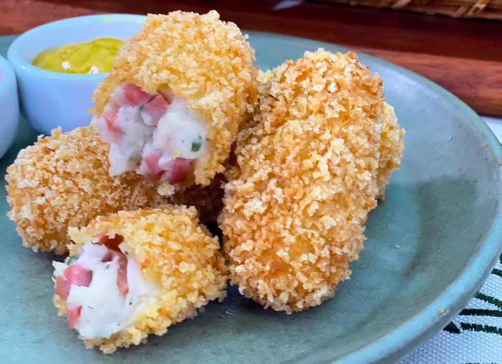 Receita de croquete cremoso de mortadela da Ana Maria Braga